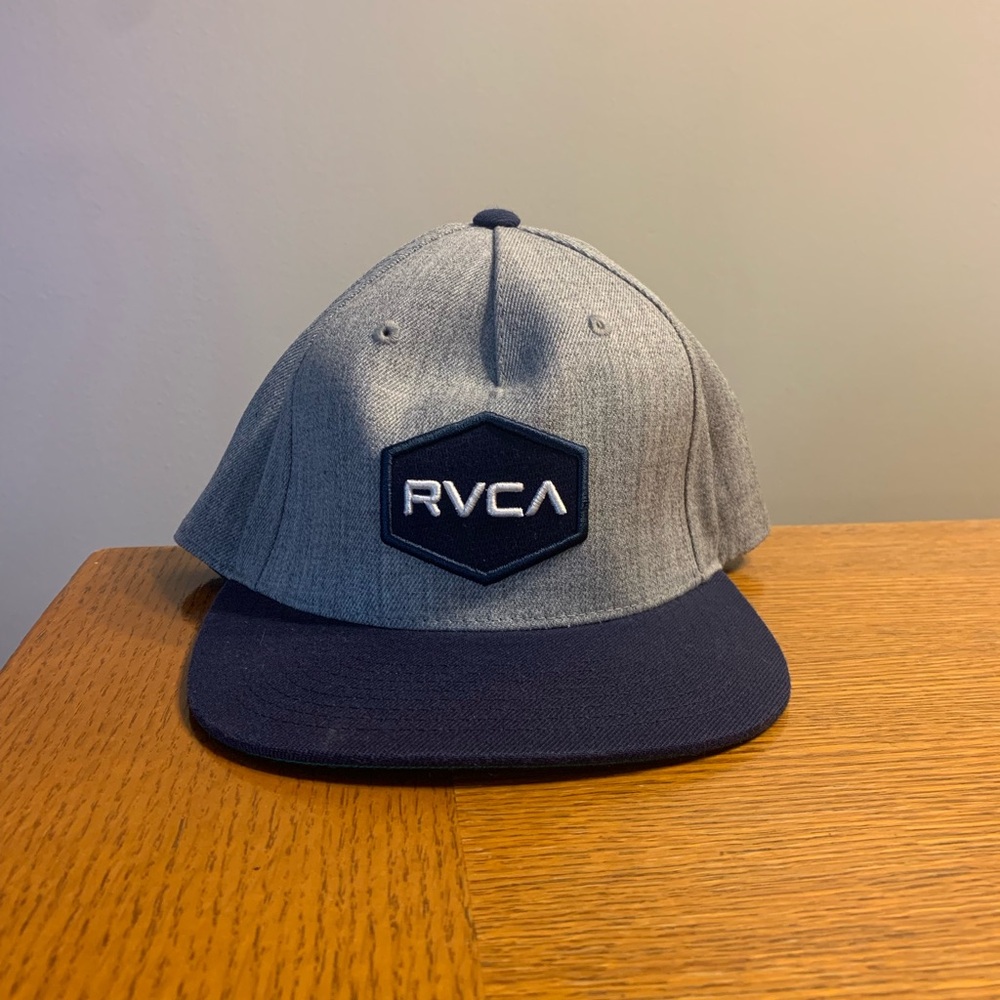 RVCA Gray and Black Cap